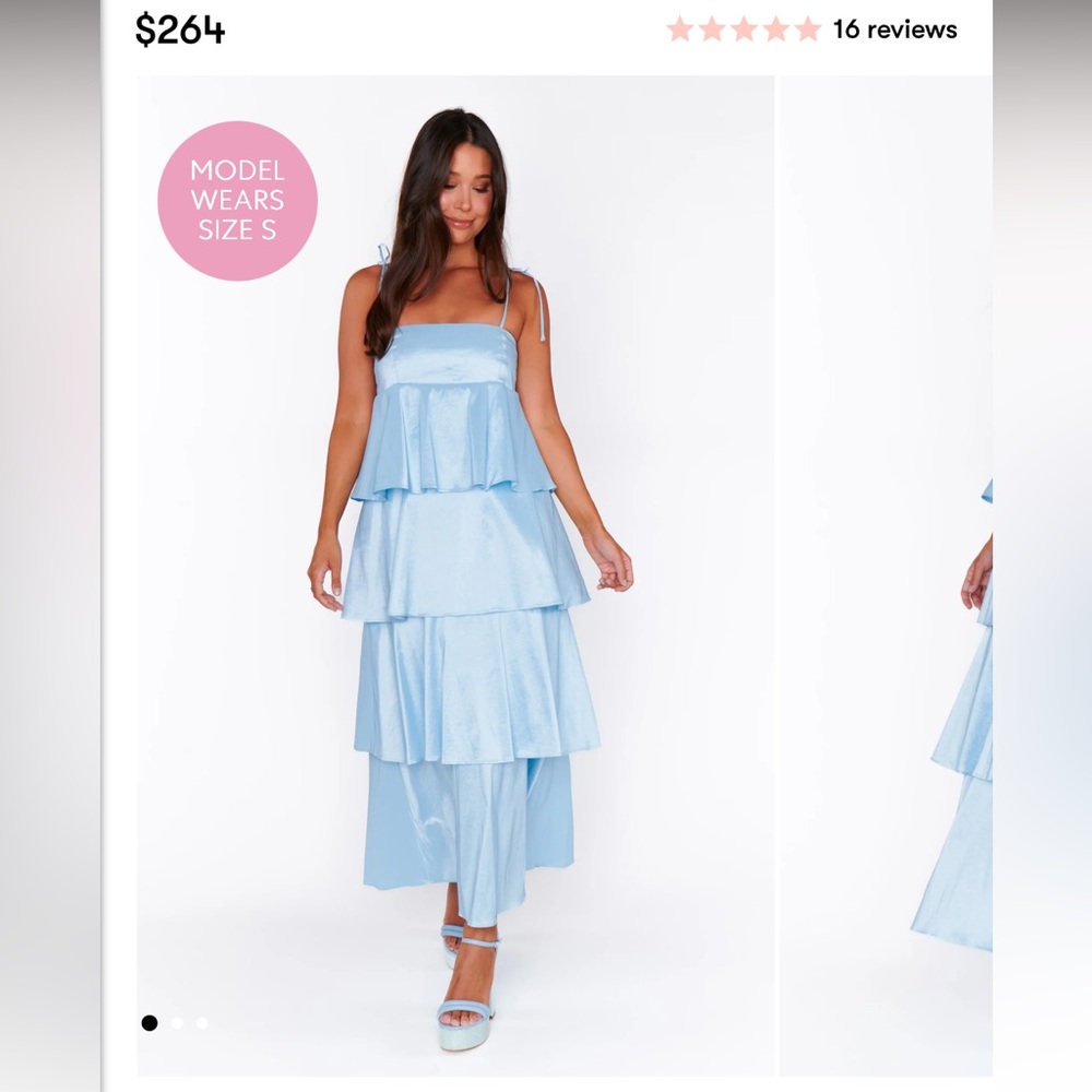 Blue Show Me Your Mumu ruffle tiered dress